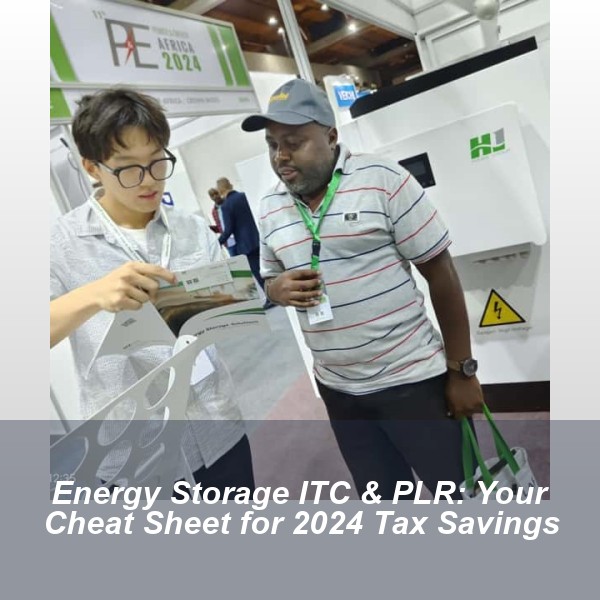 Energy Storage ITC & PLR: Your Cheat Sheet for 2024 Tax Savings
